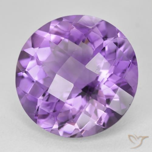 Amatista Violeta intenso natural de 18.08 ct, Redondo, VVS