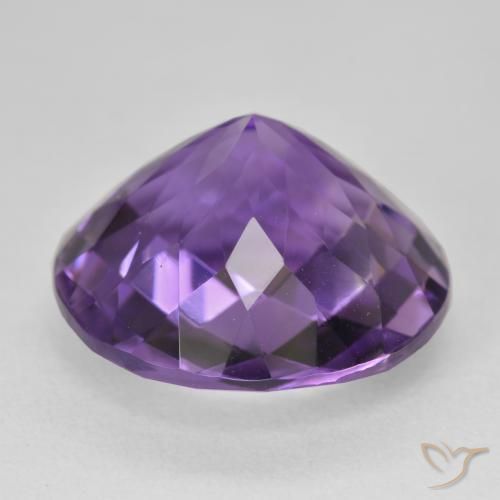 Amatista Violeta intenso natural de 18.08 ct, Redondo, VVS