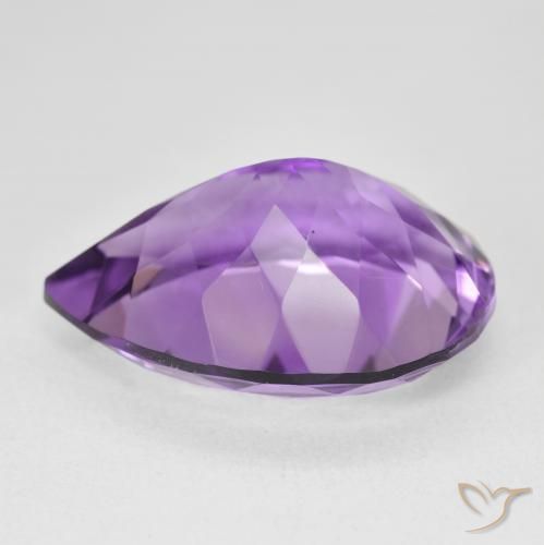 Amatista Violeta intenso natural de 17.90 ct, En forma de pera, VVS