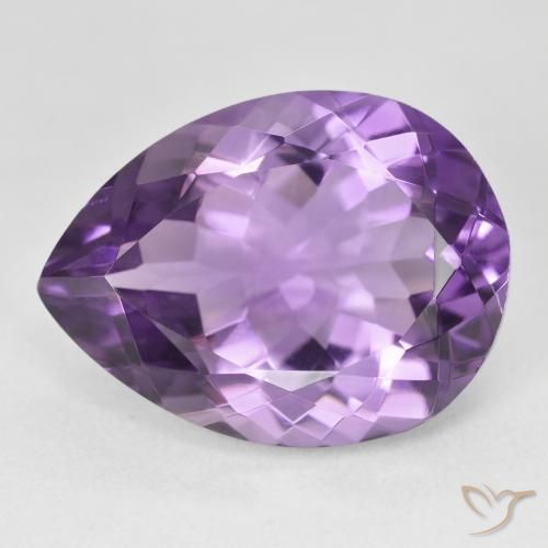 18.19ct Natural Violeta vívido Amatista, En forma de pera, VVS-VS
