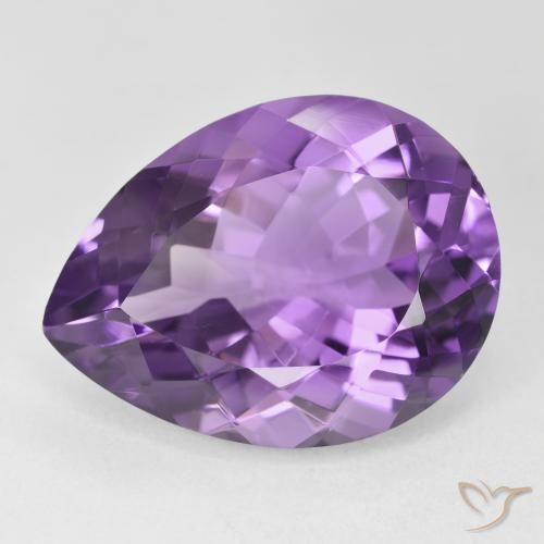 18.52ct Natural Violeta medio Amatista, En forma de pera, VVS