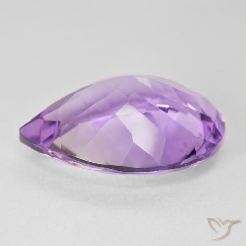 Amatista Violeta púrpura medio natural de 16.38 ct, En forma de pera, VVS