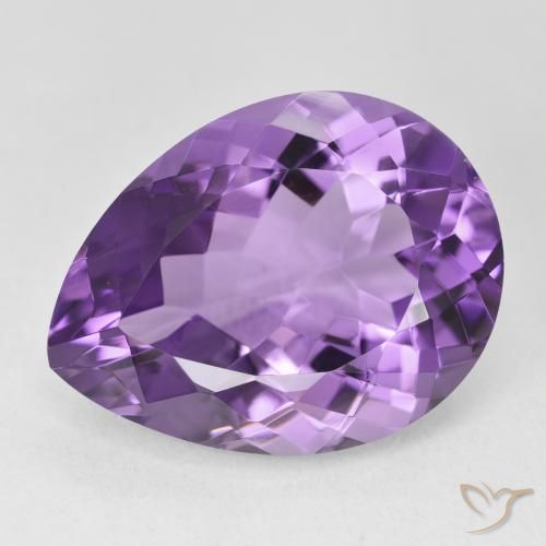 17.84ct Natural Violeta intenso Amatista, En forma de pera, VVS