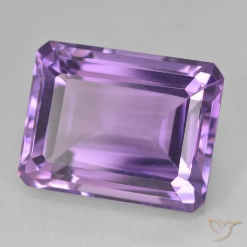 Amatista Violeta intenso natural de 20.04 ct, Corte Octágono / Esmeralda, VVS-VS