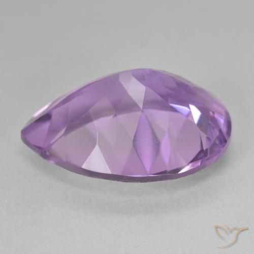 Amatista Violeta medio natural de 17.70 ct, En forma de pera, VVS-VS