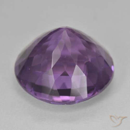 Amatista Violeta medio natural de 19.60 ct, Redondo, VVS-VS
