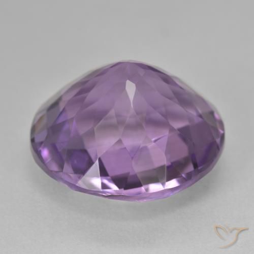 Amatista Violeta medio natural de 19.21 ct, Redondo, VS