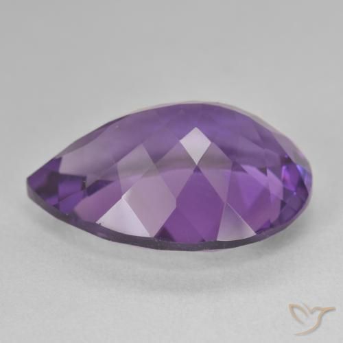 Amatista Medium Light-Violet natural de 18.36 ct, En forma de pera, VVS