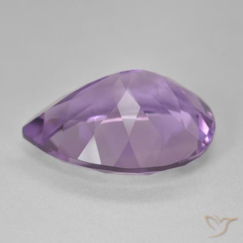 Amatista Violeta púrpura natural de 17.69 ct, En forma de pera, VVS-VS