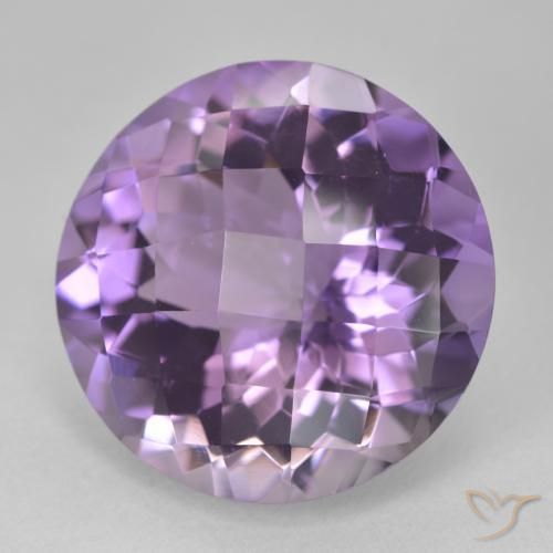 Amatista Violeta púrpura natural de 18.67 ct, Redondo, VVS-VS
