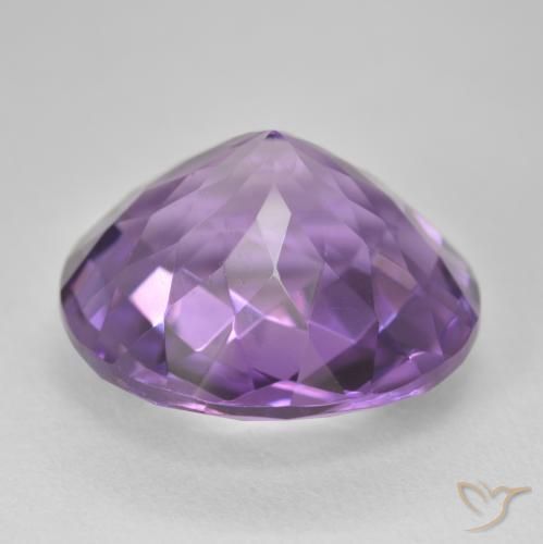 Amatista Violeta púrpura natural de 18.67 ct, Redondo, VVS-VS