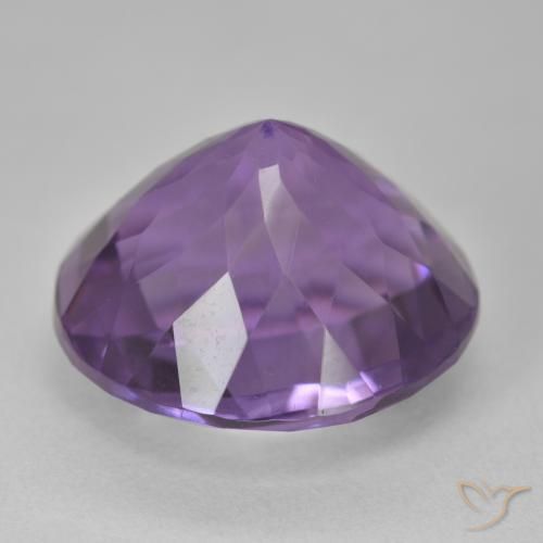 Amatista Violeta medio natural de 19.76 ct, Redondo, VVS-VS