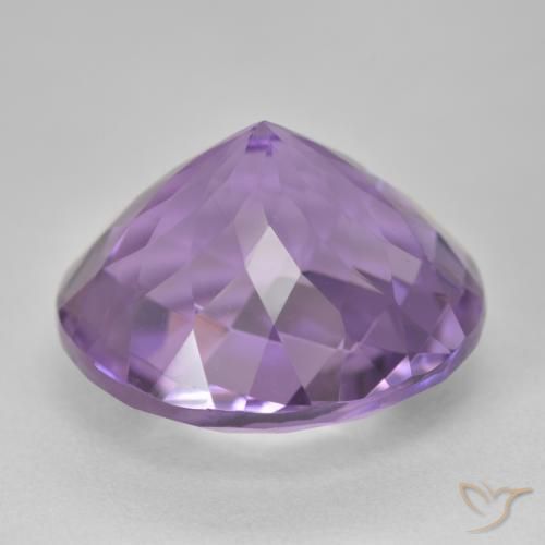 Amatista Violeta medio natural de 19.88 ct, Redondo, VVS-VS