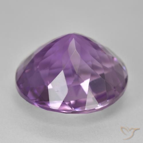 Amatista Violeta medio natural de 19.33 ct, Redondo, VVS-VS