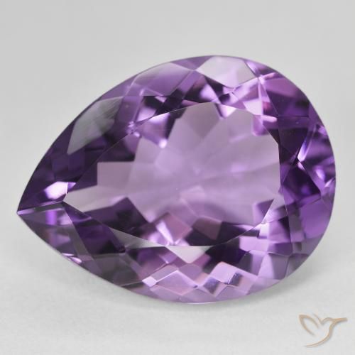 18.07ct Natural Medium Light Purplish-Violet Amatista, En forma de pera, VVS