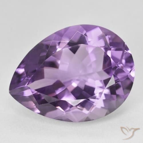 18.17ct Natural Medium Light Purplish-Violet Amatista, En forma de pera, VVS