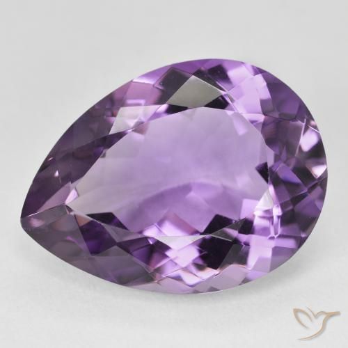17.29ct Natural Medium Light Purplish-Violet Amatista, En forma de pera, VVS