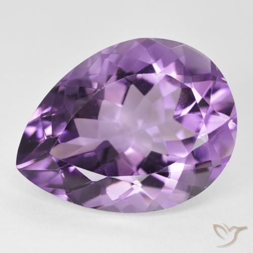 17.59ct Natural Rosado-violeta medio Amatista, En forma de pera, VVS