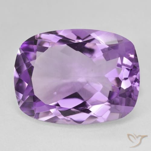 17.64ct Natural Violeta púrpura Amatista, Forma Cojín, VVS