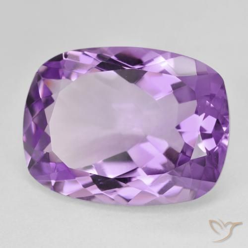Amatista Violeta púrpura natural de 17.64 ct, Forma Cojín, VVS