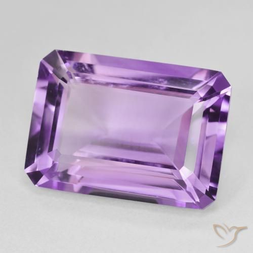 Amatista Violeta púrpura intenso natural de 14.44 ct, Corte Octágono / Esmeralda, VVS-VS
