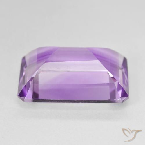 Amatista Violeta púrpura intenso natural de 14.44 ct, Corte Octágono / Esmeralda, VVS-VS
