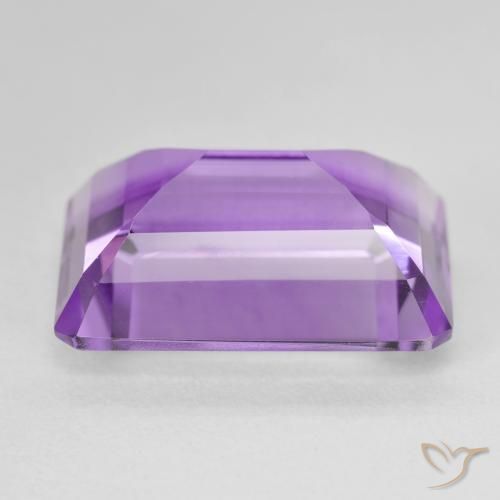 Amatista Violeta púrpura medio natural de 15.58 ct, Corte Octágono / Esmeralda, VS
