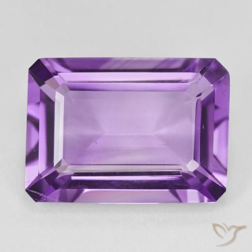 12.21ct Natural Violeta púrpura medio Amatista, corte esmeralda, VVS-VS