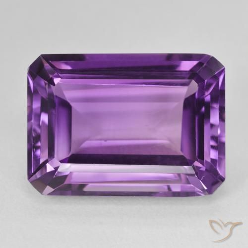 14.92ct Natural Violeta medio Amatista, corte esmeralda, VS