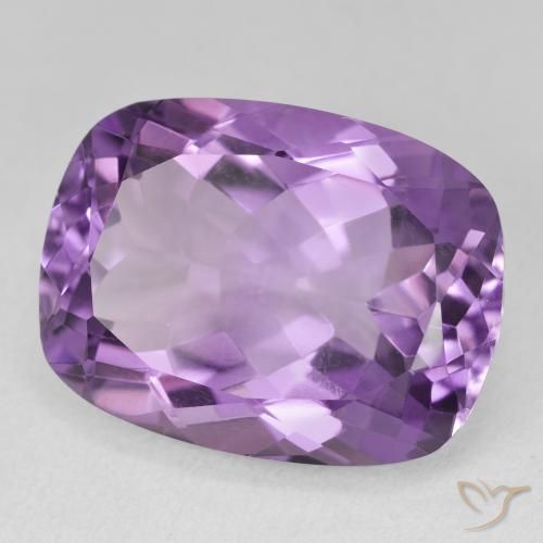 Amatista Violeta púrpura natural de 19.29 ct, Forma Cojín, VVS-VS