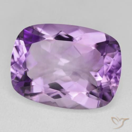 Amatista Violeta púrpura natural de 17.06 ct, Forma Cojín, VVS-VS