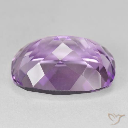 Amatista Violeta medio claro natural de 19.50 ct, Forma Cojín, VVS-VS
