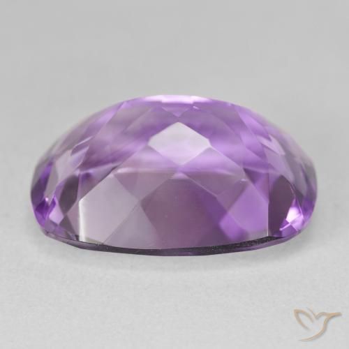 Amatista Violeta iris rosáceo natural de 18.53 ct, Forma Cojín, VVS-VS