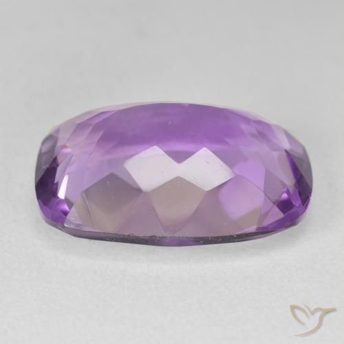 Amatista Violeta medio claro natural de 16.89 ct, Forma Cojín, VVS-VS