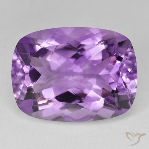 19.31ct Natural Violeta intenso Amatista, Forma Cojín, VVS-VS
