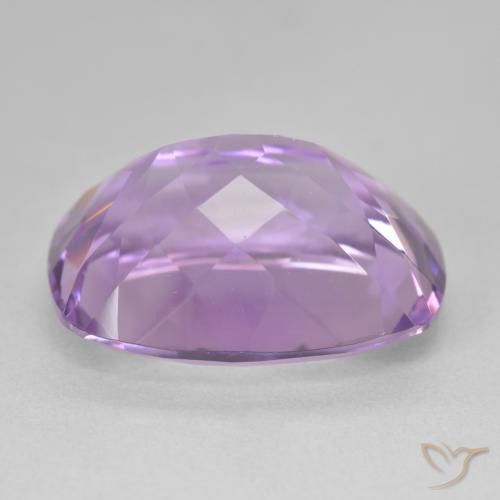 Amatista Violeta medio claro natural de 19.35 ct, Forma Cojín, VVS