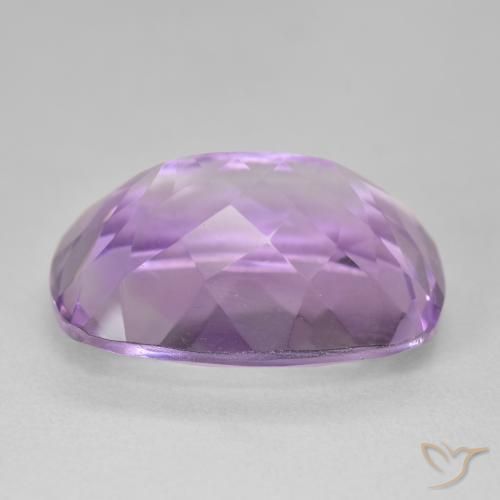 Amatista Violeta rosado medio natural de 18.93 ct, Forma Cojín, VVS