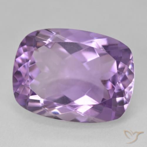 Amatista Violeta medio natural de 18.55 ct, Forma Cojín, VVS