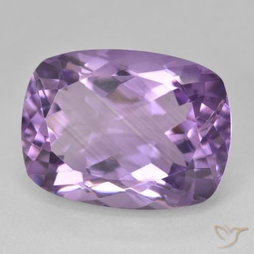 Amatista Violeta medio natural de 18.89 ct, Forma Cojín, VVS