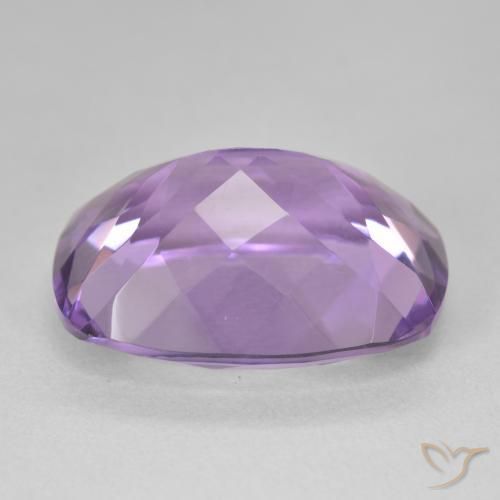 Amatista Violeta medio natural de 18.89 ct, Forma Cojín, VVS