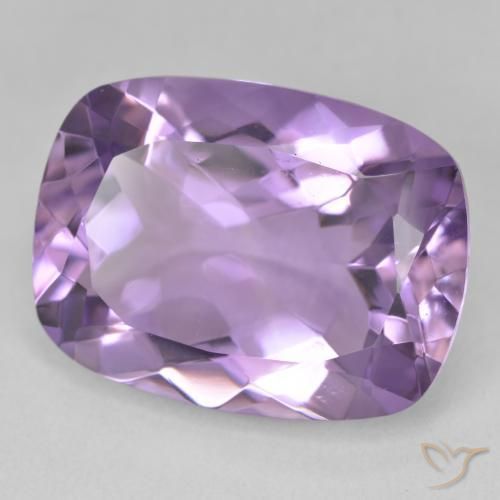 Amatista Violeta iris intenso natural de 16.34 ct, Forma Cojín, VVS