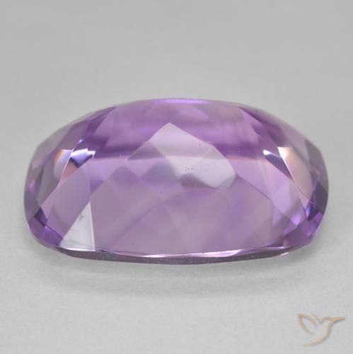 Amatista Violeta iris intenso natural de 16.34 ct, Forma Cojín, VVS