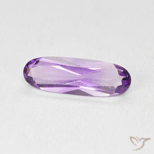 Amatista Violeta rosáceo medio natural de 1.10 ct, Ovalada, VVS-VS