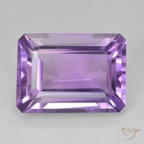 15.44ct Natural Violeta púrpura intenso Amatista, corte esmeralda, VVS