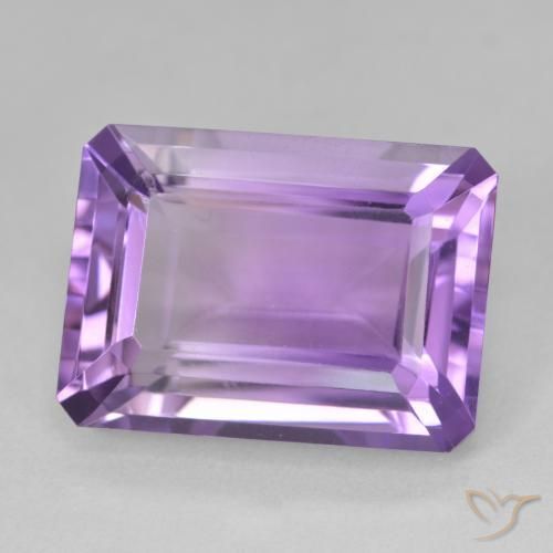 Amatista Violeta púrpura intenso natural de 15.44 ct, Corte Octágono / Esmeralda, VVS
