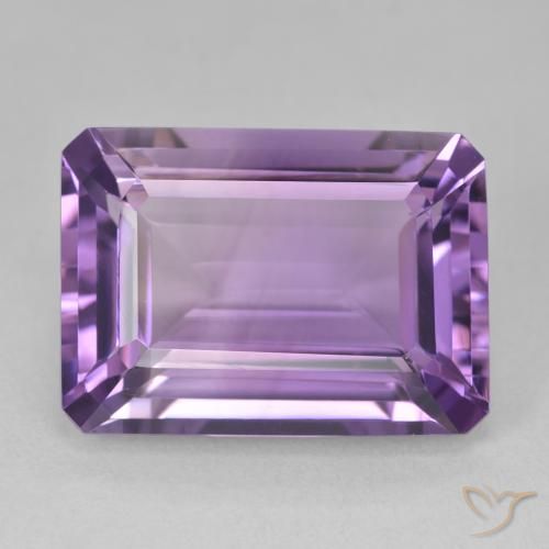 15.60ct Natural Violeta púrpura medio Amatista, corte esmeralda, VVS