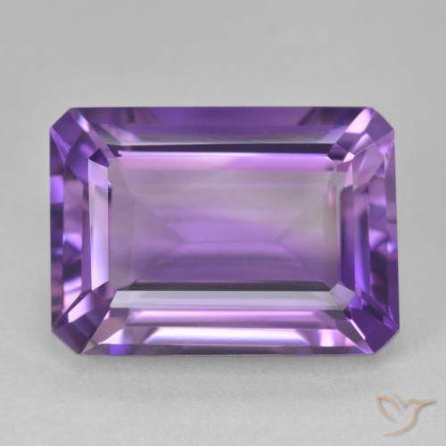 15.96ct Natural Violeta medio Amatista, corte esmeralda, VVS