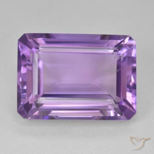 15.91ct Natural Violeta medio Amatista, corte esmeralda, VVS