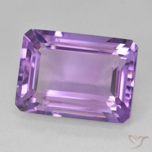 Amatista Violeta medio natural de 15.91 ct, Corte Octágono / Esmeralda, VVS