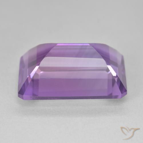 Amatista Violeta púrpura intenso natural de 15.03 ct, Corte Octágono / Esmeralda, VVS-VS